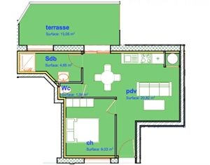 appartement à la vente -   62155  MERLIMONT, surface 35,54 m2 vente appartement - APR607194
